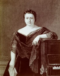 Retrato de Marietta Alboni (1826-1894), cantora italiana de contralto. Gravura da Coleção Privada do século XIX