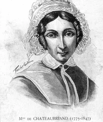 Retrato de Mme de Chateaubriand (1775 - 1847) - em “” Les Contemporains ””, final do século XIX.