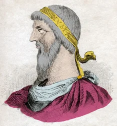 Retrato de Numa Pompilius, segundo rei lendário de Roma.