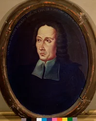 Retrato de Ottavio Pitoni (1657-1743), compositor italiano Anônimo. Bolonha do século XVIII, museo musicale civico