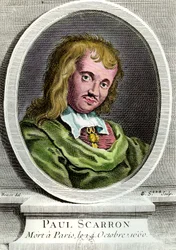 Retrato de Paul Scarron (1610-1660), escritor francês. Gravura do século XVII. Coleção particular.