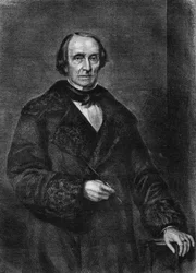 Retrato de Peter von Cornelius, pintor alemão 1783 a 1867).