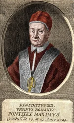 Retrato do Papa Bento XIII (Vincenzo Maria Orsini) (1649 - 1730), 243º papa.