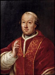 Retrato do Papa Pio (Pio ou Pio) VI (1717-1799) Pintura anónima. Século XVIII Roma, Museo del Risorgimento