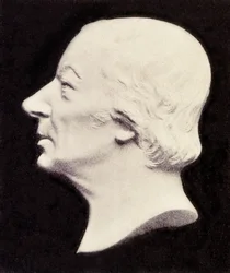 Retrato de Robert Owen (1771-1858), filantropo e socialista britânico.