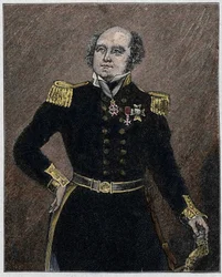 Retrato de Sir John Franklin (1786-1847), oficial da marinha e explorador britânico.