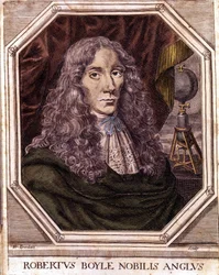 Retrato de Sir Robert Boyle (1627-1691), físico e químico anglo-irlandês.