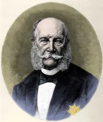 Retrato de Guilherme I (1797-1888), Rei da Prússia e Imperador da Alemanha. Gravura do final do século XIX.