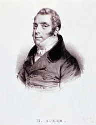 Retrato do compositor inglês Daniel Francois Esprit Auber (1782-1871) Gravura. Século XIX. Milão, biblioteca del conservatorio