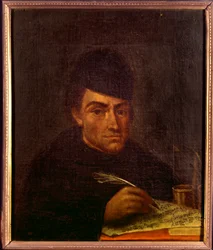 Retrato do padre Francesco Antonio Calegari, teórico da música barroca italiana, compositor e padre (pintura