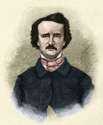 Retrato do escritor americano Edgar Allan Poe (1809 - 1849).