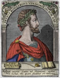 Retrato do poeta francês Pierre de Ronsard (1524-1585).