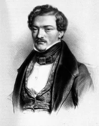 Retrato do tenor francês Gilbert-Louis Duprez (1806 - 1896).
