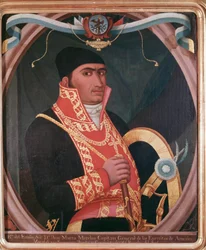 Retrato da patriota mexicana Maria Morelos (1765-1815) Pintura anônima - Cidade do México do século XIX, Museu Histórico Nacional, Chateau de Chapultepec