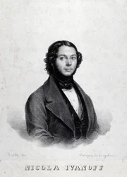 Retrato do cantor russo Nicola Ivanoff (Nikolai Kuzmiv Ivanov 1810-1880).