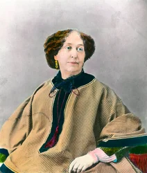 Retrato do Escritor George Sand (1804-1876) Aurore Dupin, Baronesa Dudevant