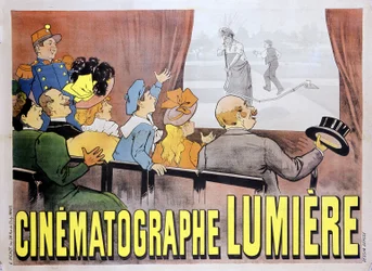 Cartaz para o cineasta dos irmãos Luz para o filme "O aspersor regado", final do século XIX
