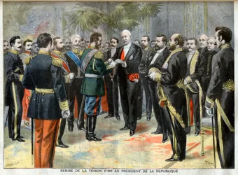 Entrega do Tosão de Ouro ao Presidente da República Felix Faure