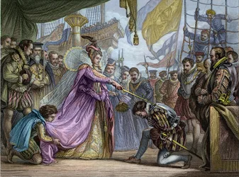 Rainha Elizabeth I (1530-1603) cavaleiro Francis Drake (1540-96) - Suavização por Francis Drake (1540-1596)