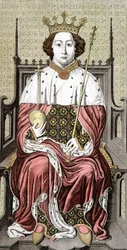 Ricardo II. (1367-1400). Rei de Inglaterra. Gravura do século XVIII.