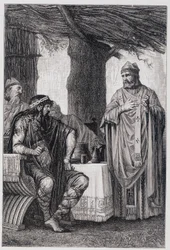 Saint Gregoire of Tours (538-594) oposição a Chilperic I (539-584) Rei de Neustria.
