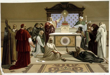 Teólogo de São Vicente de Paulo de uma pintura do século 19 d.C.