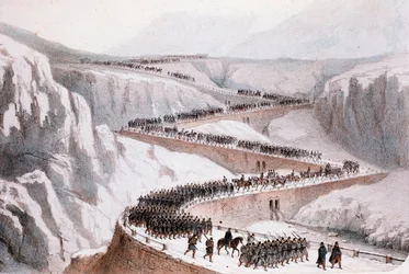 Segunda Guerra da Independência Italiana: a passagem de Moncenisio pelo exército francês em 29 de Abril de 1859 (Imprimir)