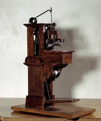 Máquina de costura de Barthélemy Thimonnier (1793-1857). Século XIX. Paris, CNAM