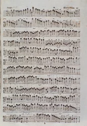 Página de música para o violino na Sinfonia da chiesa e devido violino de Francesco Manfredini