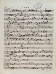 Página de música da Sinfonia Periódica de Karl Ditters von Dittersdorf