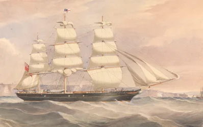 Navio clipper "Silver Eagle" (1861), c.1861-64 (aguarela)