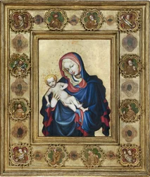Madonna de St. Vitus (Vierge de Saint Guy de Prague) - Anónimo. Tempera no painel
