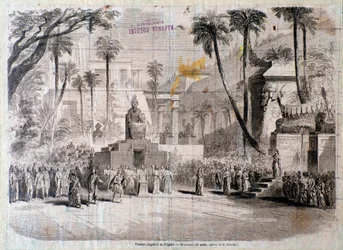 Palco do segundo ato de Semiramida, ópera de Gioacchino Rossini