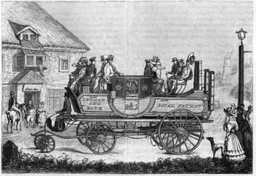 Carro a vapor de Gurney (Gurney Goldsworthy) experimentado em Londres em 1827.