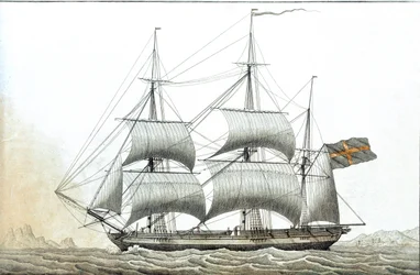 Navio mercante sueco (estampa do século XVIII)