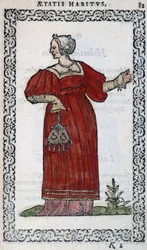Mulher suíça - em "Habits et effigies" de Jean Sulperius