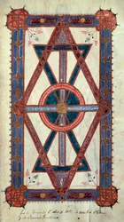 Representação simbólica de Cristo: "Ego sum Alpha et Omega, primus et novissimus" Página extraída do "Livro de Horas de Fernando I de León y Castilla