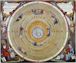 Sistema do mundo de Ptolomeu - da ap. "Harmonia Macrocosmica" de André Cellarius
