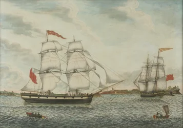 T.G. William Broderick at the Mouth of the Tyne (aguarela e tinta sobre papel)