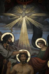 O Batismo de Cristo, detalhe