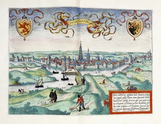 A cidade de S-Hertogenbosch, Holanda, 1588