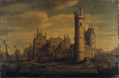 A Torre e a Porta de Nesle, Hôtel de Nevers, cerca de 1650 (óleo sobre tela)