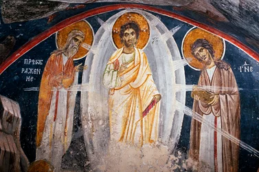 A Transfiguração de Jesus - Anônimo - Século XIII - Fresco - Igreja Boyana ©FineArtImages/Leemage