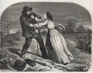 O assassino do bom Martin Dumollard (1810-1862), assassino em série do século XIX, no Ain