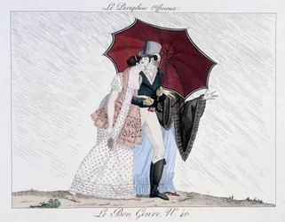 O guarda-chuva informal - em "Le Bon genre", não. 40, final do século XIX