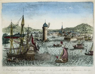 O porto de Havana e a navegação circundante - gravura