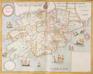 A província de Munster, Irlanda, c.1595 (manuscrito)
