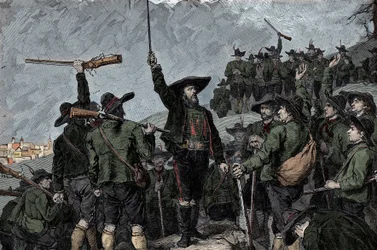 O patriota tirolês Andreas Hofer (1767-1810) - Rebelião do Tirol (Tyrolean) em 1809: O patriota tirolês Andreas Hofer
