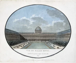 Vista do Palácio Real (pátio interior) - gravura