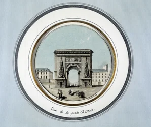Vista da porta de St. Denis - gravura